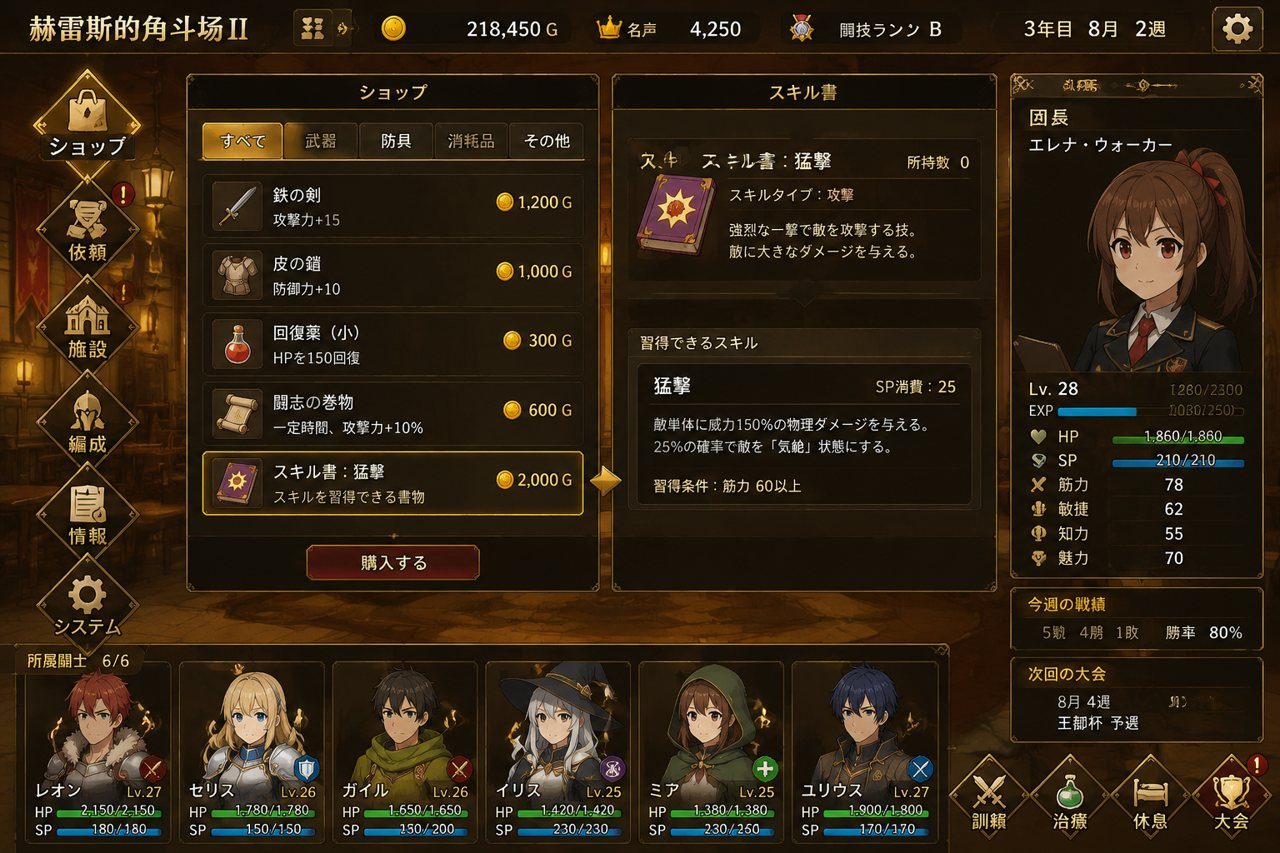 赫雷斯的角斗场Ⅱ 玩法展示 演示图 2